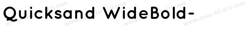Quicksand WideBold字体转换